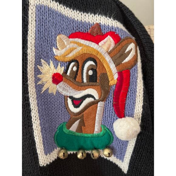 Vintage YarnWorks Yarn Works size small cardigan Christmas sweater - Picture 2 of 4